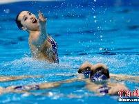 光州世锦赛：花样游泳集体自由组合中国队摘银