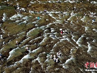 航拍福建屏南壮观的天然水上乐园——白水洋