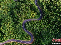 江西百丈山盘山公路 蜿蜒如巨龙