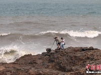 受台风“利奇马”影响 青岛海面风浪增大