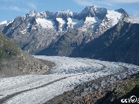 瑞士最长冰川加速消融