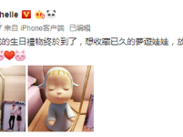 陈妍希晒生日礼物致谢陈晓 床头摆亲密合影抢镜