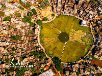 海口文毓古村太极田开割