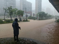 暴雨袭宜昌 警察砸窗救人