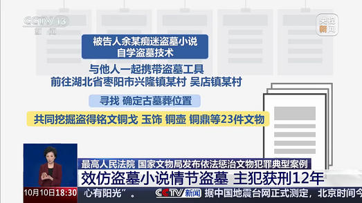 自学盗墓盗23件文物被判12年
