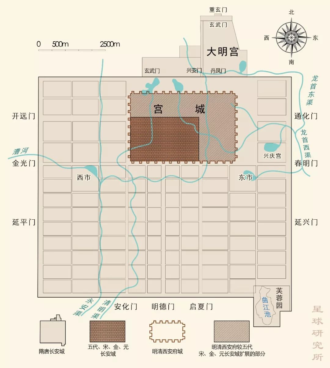 明朝西安府地图图片