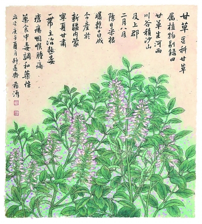 知名画家立志做中医药事业"公益宣传员 抗疫"清肺排毒汤"21味药材搬